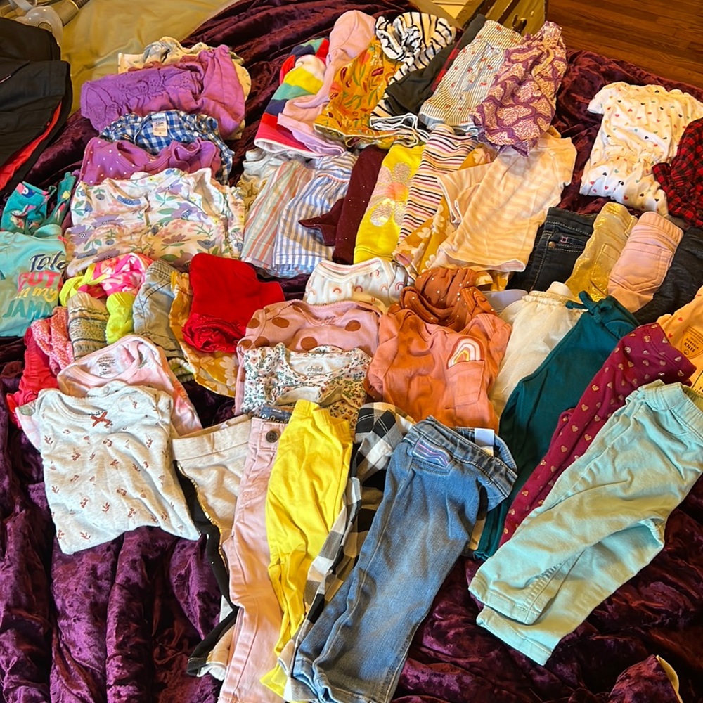 HUGE 12 month girls clothing lot! Smoke and pet free, perfect condition!